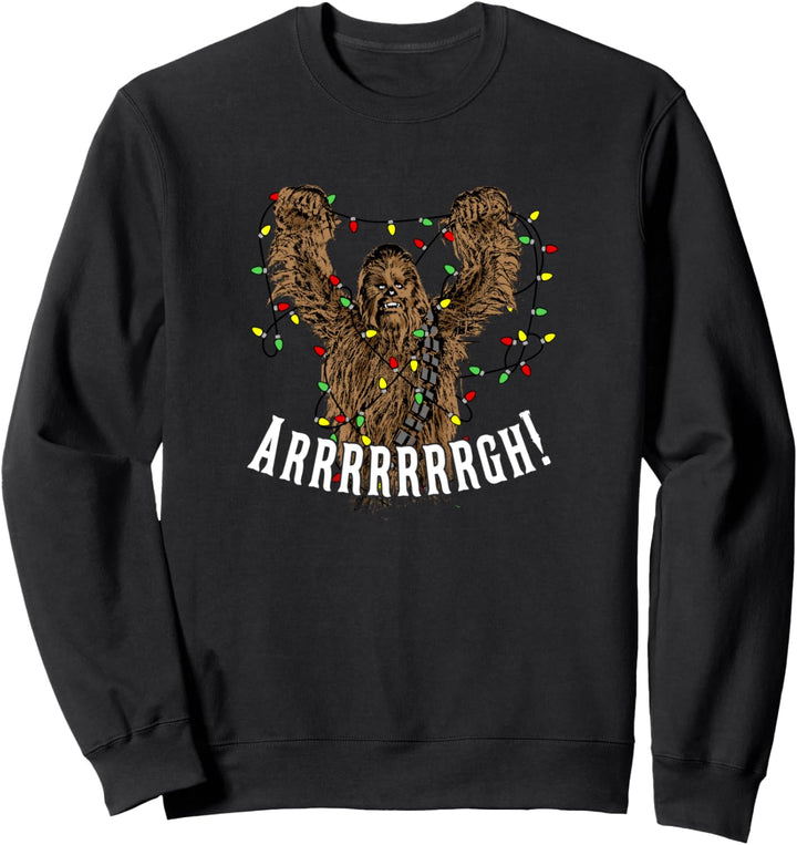 Star Wars Arrrgh! Chewie Tangled Lights Christmas Sweatshirt