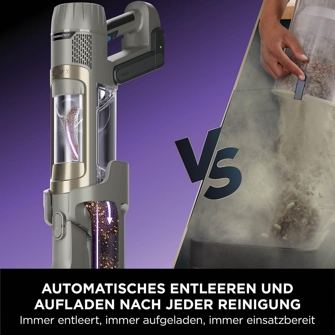 Shark PowerDetect Clean &amp; Empty Akku-Staubsauger, DuoClean Detect, Reverse Clean, 2L-Selbstentleerst