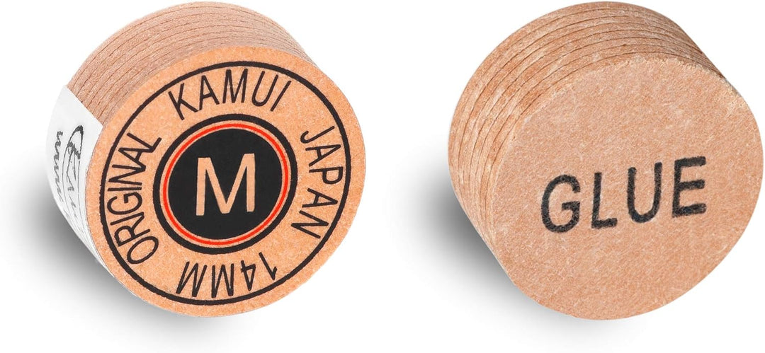 KAMUI Original laminierte Billard-Queue-Spitze – 1 Stück Medium (4 14 mm, Medium (4 14 mm