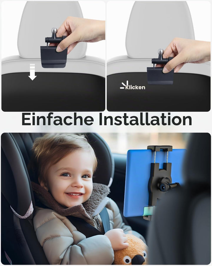 woleyi Tesla Tablet Halterung Rücksitz, Tesla Model 3/Y Kopfstütze Tablet Halterung für Kinder [Kuge