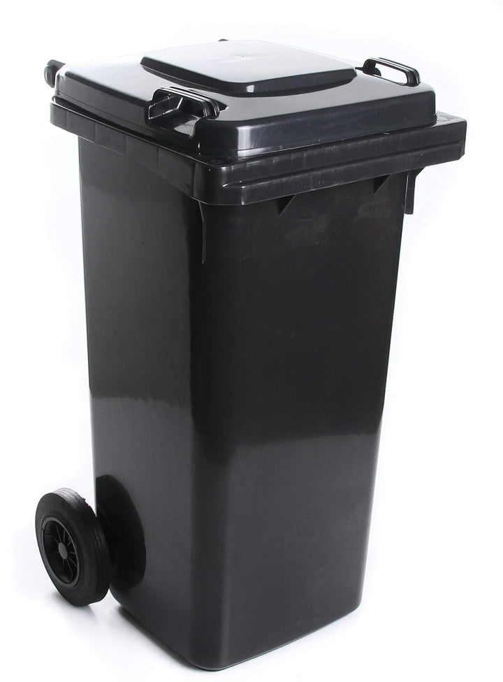 rg-vertrieb Mülltonne Müllbehälter 120L mit Deckel 2 Rad Behälter Abfalltonne 5 Farben (Graphit), Gr