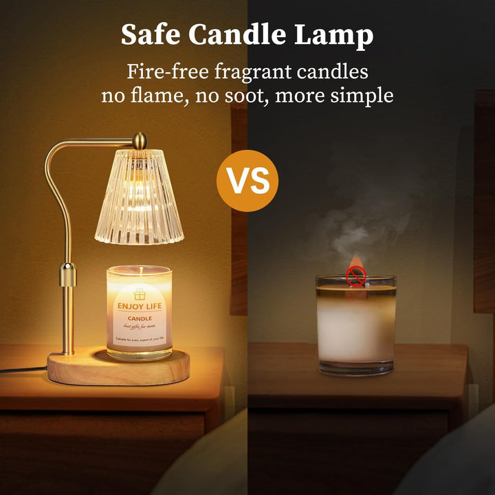 Kerzenwärmer Lampe, Candle Warmer mit Timer und Dimmer, Elektrischer Candle Warmer Lamp, Vintage Ker