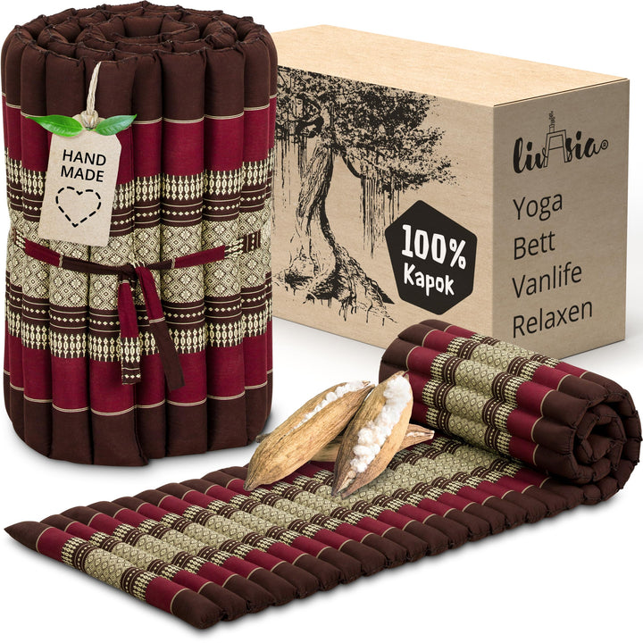 livasia Rollmatte Rollmatratze S schmal - 200x50x4,5cm - Gästebett Gästematratze 1 Person mit Muster