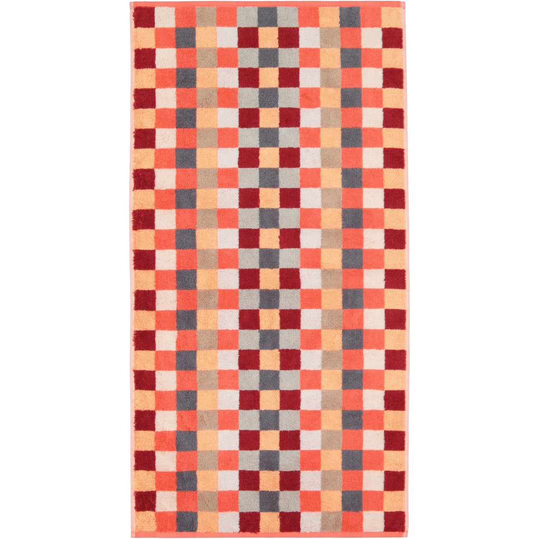 CAWÖ Home Handtücher Unique Karo 942 Koralle - 22 Duschtuch 70x140 cm, Duschtuch 70x140 cm