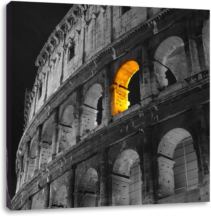 Pixxprint schönes Amphitheater in Rom als Leinwandbild/Grösse: 70x70 cm/Wandbild/Kunstdruck/fertig b