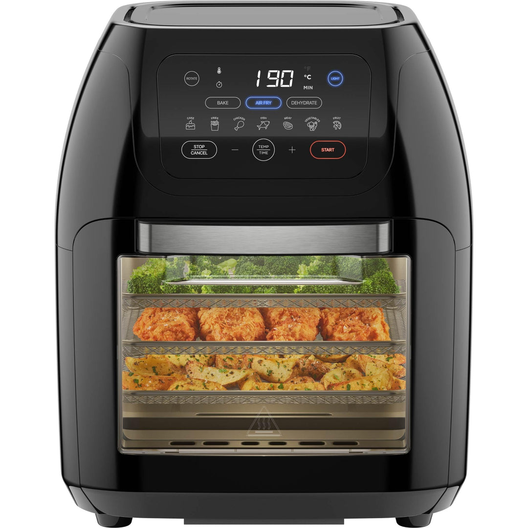 Chefman Multifunktionale Digitale Heissluftfritteuse + Rotisserie, Dörrautomat, Konvektion, 17 Touch
