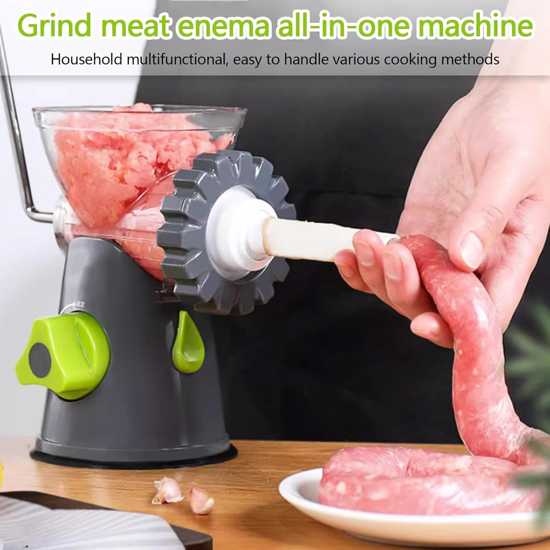 Manuell Fleischwolf Set, Chefkoch Fleischwolf mit Gebäckvorsatz, Drehwolf für Fleisch auch ideal zum