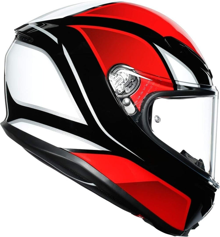 AGV Herren K6 Motorrad Helm XXL HYPHEN BLACK/RED/WHITE, XXL HYPHEN BLACK/RED/WHITE