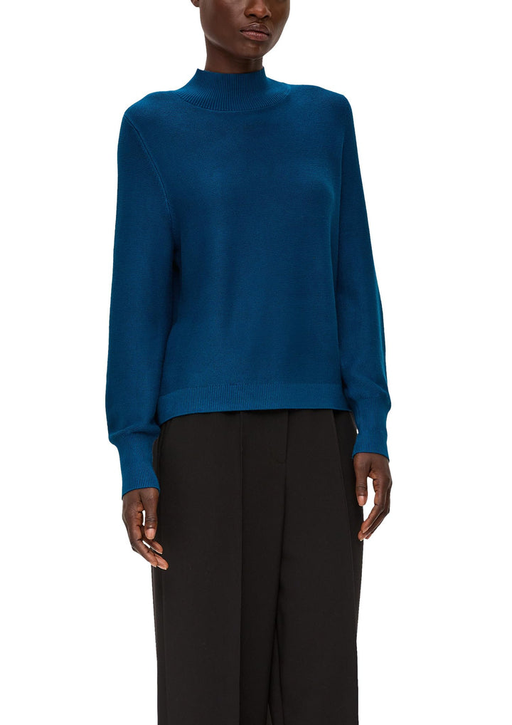 s.Oliver BLACK LABEL Damen Pullover Langarm, Blue Green