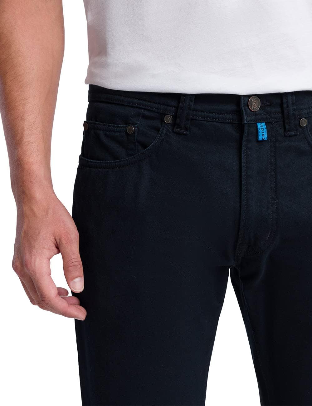 Pierre Cardin Herren 5 Pocket Stoffhose 30W / 32L Marine, 30W / 34L