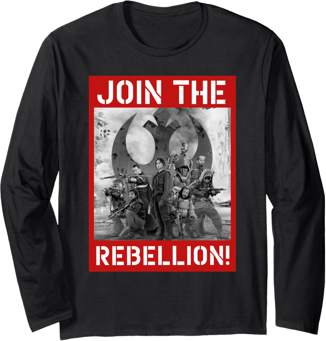 Star Wars Rogue One Join the Rebellion Poster Langarmshirt
