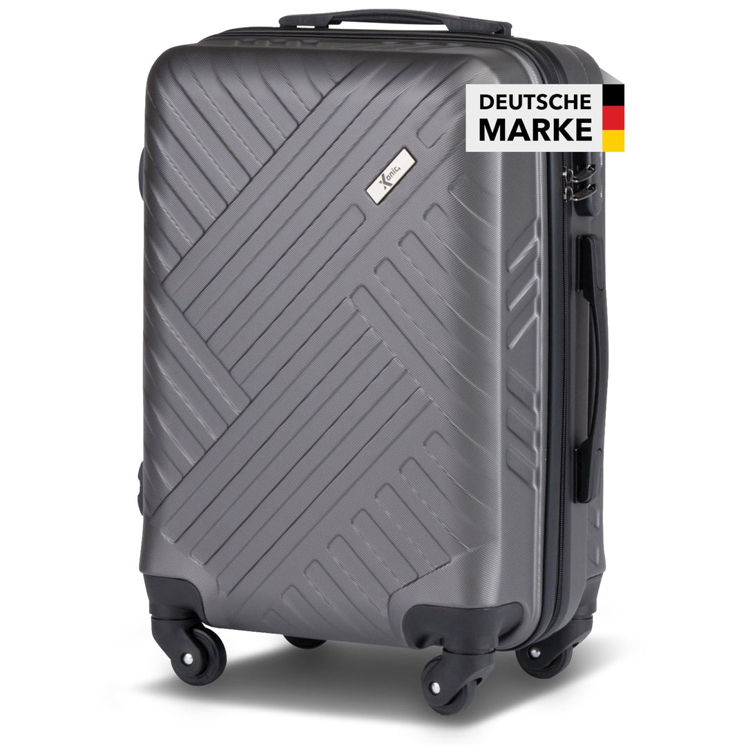 Xonic Design Reisekoffer - ABS Hartschalen Koffer mit 360° Leichtlauf-Rollen - hochwertiger Trolley