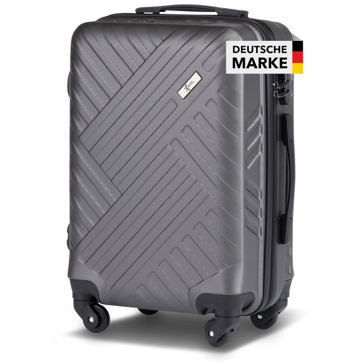 Xonic Design Reisekoffer - ABS Hartschalen Koffer mit 360° Leichtlauf-Rollen - hochwertiger Trolley