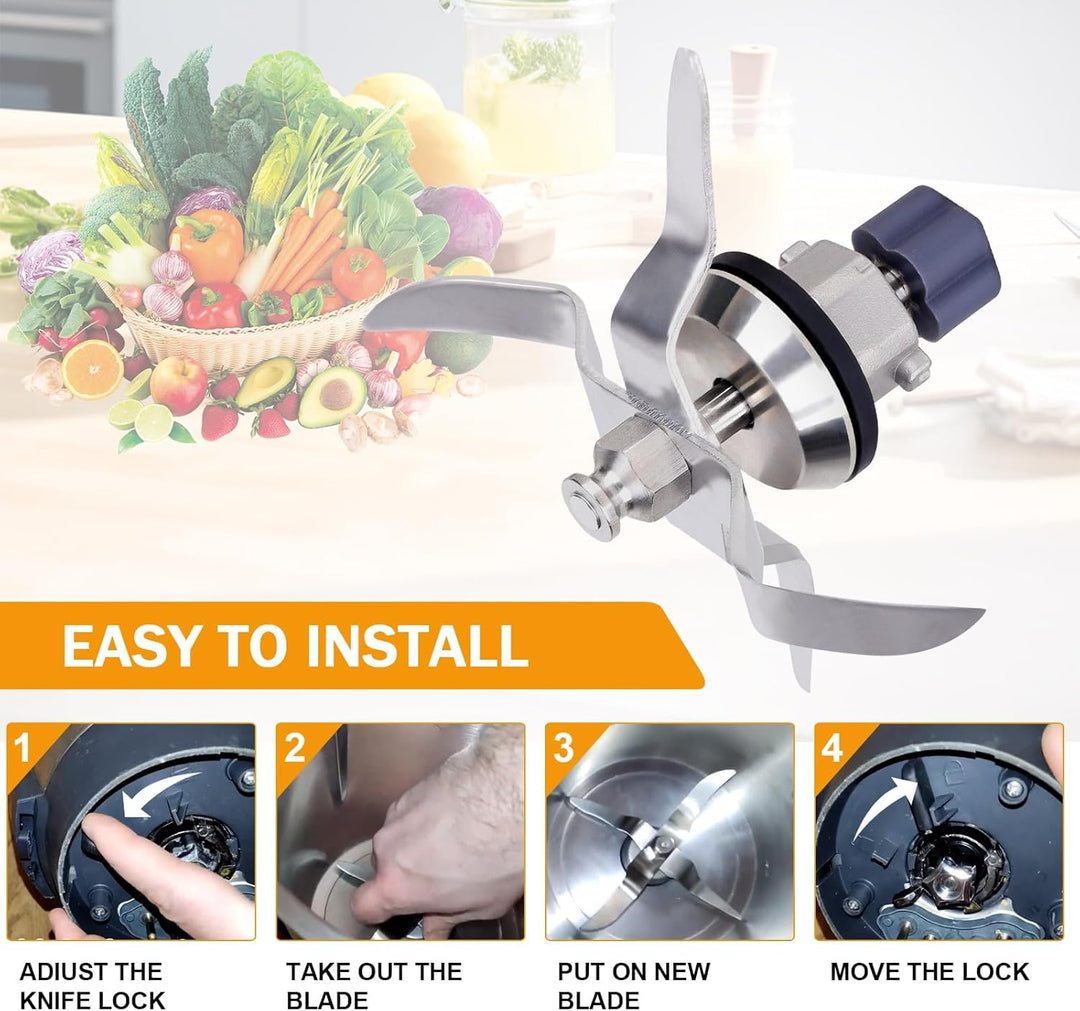 Edelstahl Ersatzmesser Kompatibel mit Silvercrest Monsieur Cuisine Connect und Monsieur Cuisine Smar