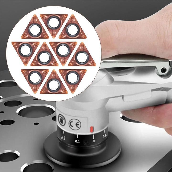 10 Stück Dreiecksschneiderköpfe für pneumatische Anfasmaschinen,Ersatzeinsatz für C-Winkel Teile 1,