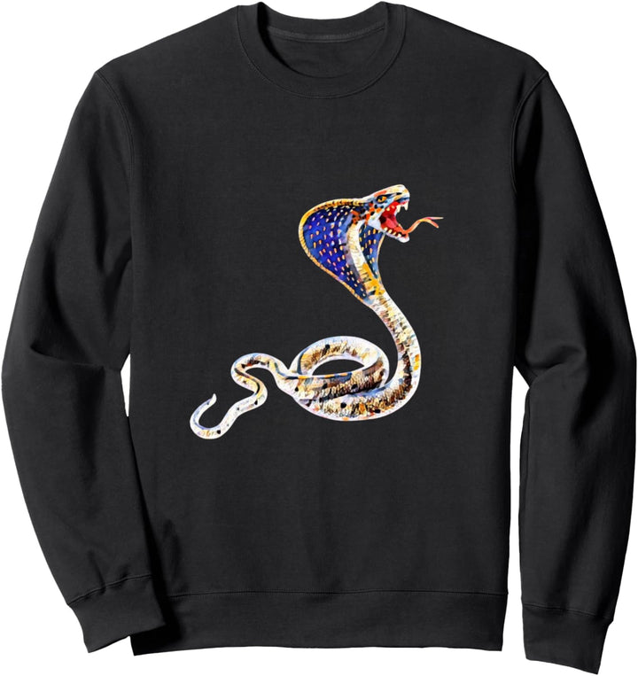 Cobra Schlange Motiv Schlangen Terrarium giftiges Reptil Sweatshirt