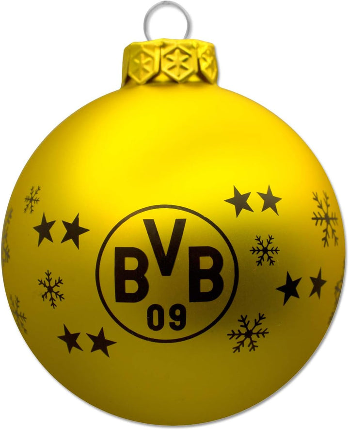 Borussia Dortmund BVB-Christbaumkugeln (4er Set) Dekoration, gelb, one Size, einheitsgrösse &amp; BVB-Za