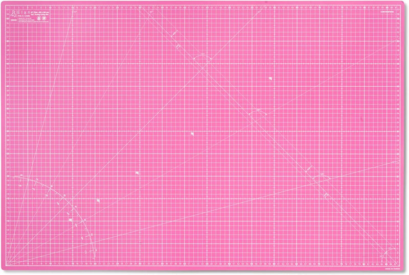 Elan Schneidematte A1 Rosa und Lila, 5-lagige Schneidematte Selbstheilend, Bastelunterlage Schnittfe