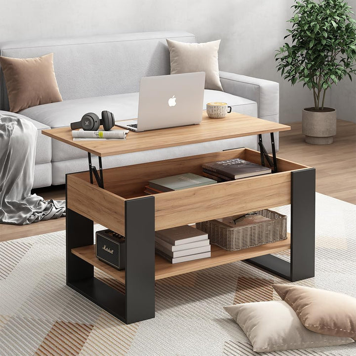 Vicco Couchtisch Lifto, Eiche/Anthrazit, 92 x 51 cm mit Liftfunktion, Oak/Anthracite