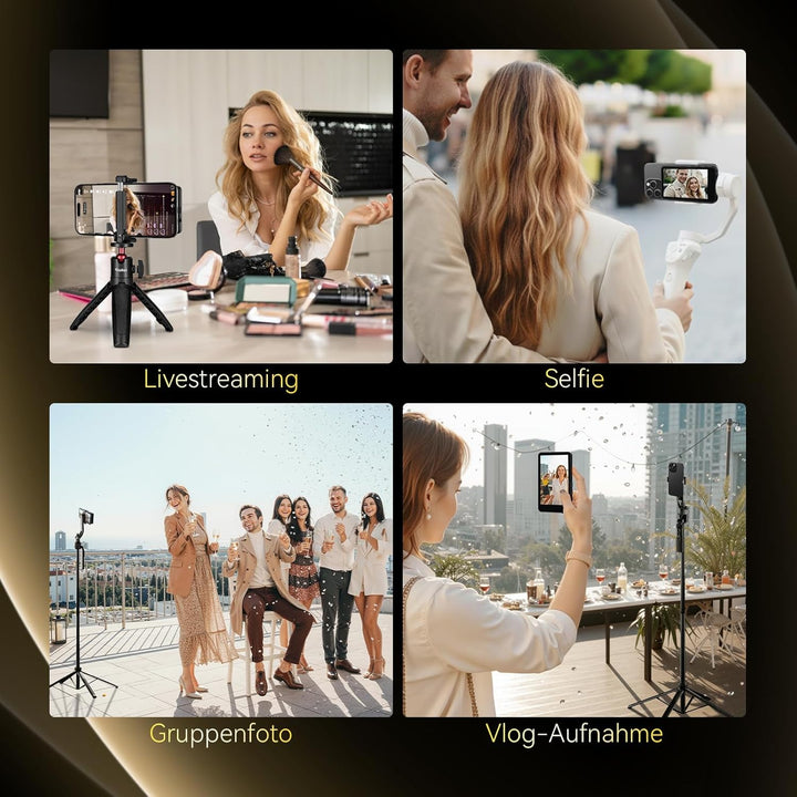 Rollei Easy Creator Selfie Monitor 3,97" Smartphone Rückkamera Magnetisch Vlog Bildschirm für iPhone