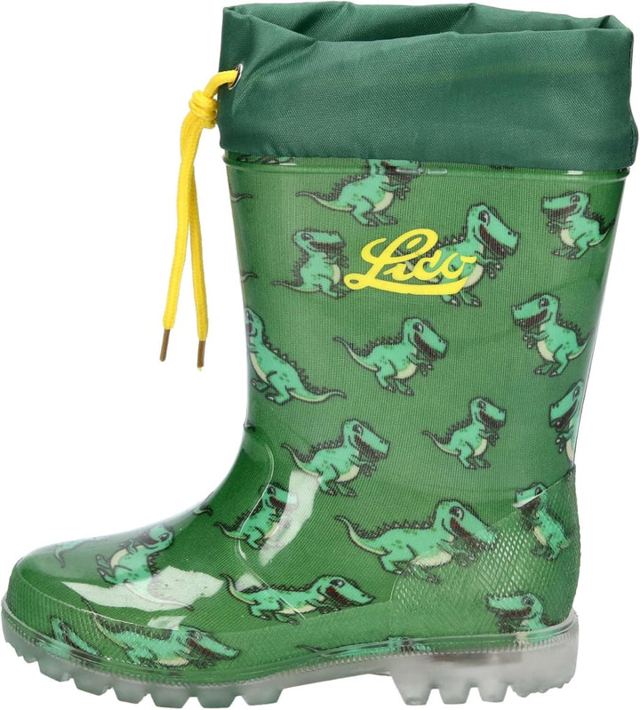 Lico Jungen Powerlight W Blinky Gummistiefel 21 EU Grün Gelb, 21 EU Grün Gelb