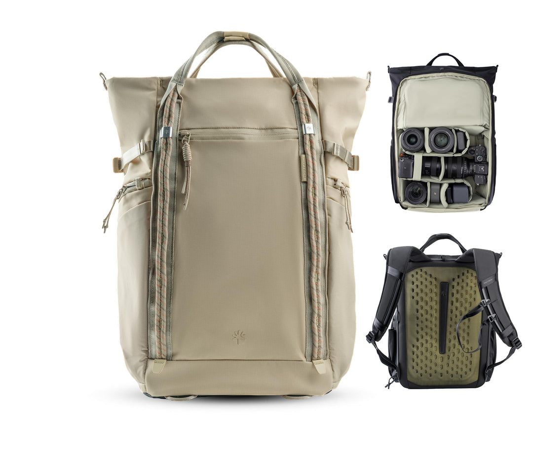 PGYTECH OneGo Roamer Kamerarucksack 25L, Wasserabweisender Casual Tote-Rucksack mit Zwei Tragearten,