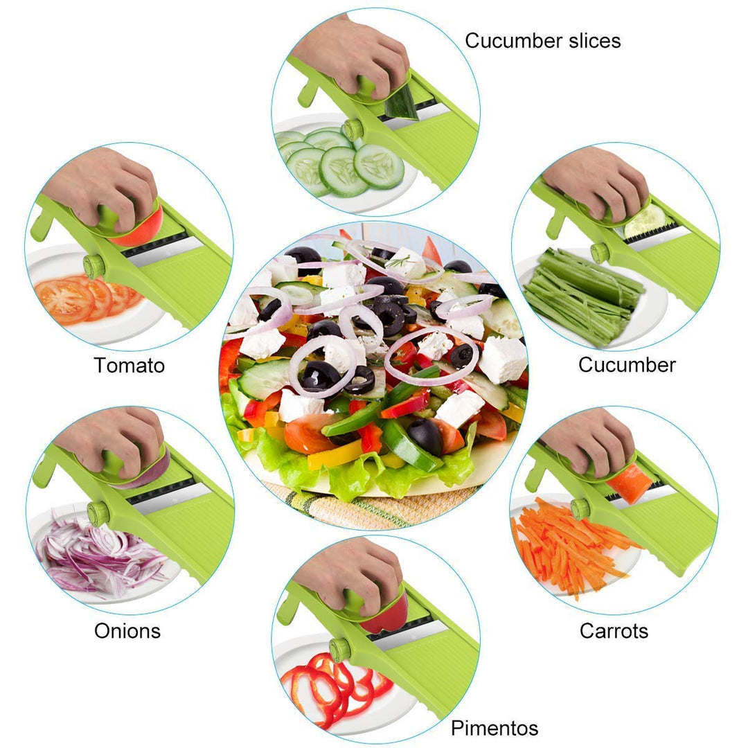 Manuelle Essen Slicer, Gemüsehobel 3 in 1 Gemüseschneider Profi Gemüsereibe Kartoffelschneider, just