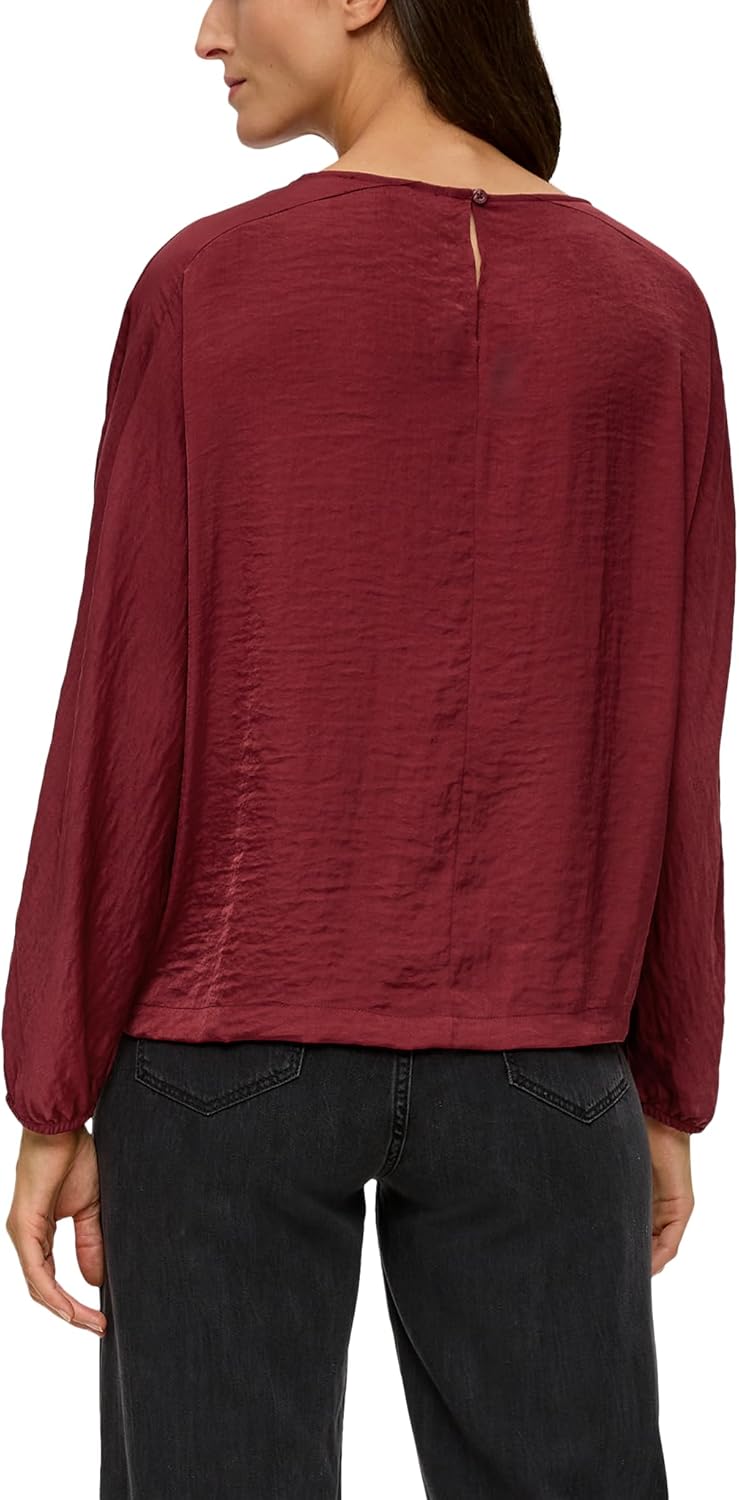s.Oliver Bluse mit Fledermausärmeln, Rubinrot
