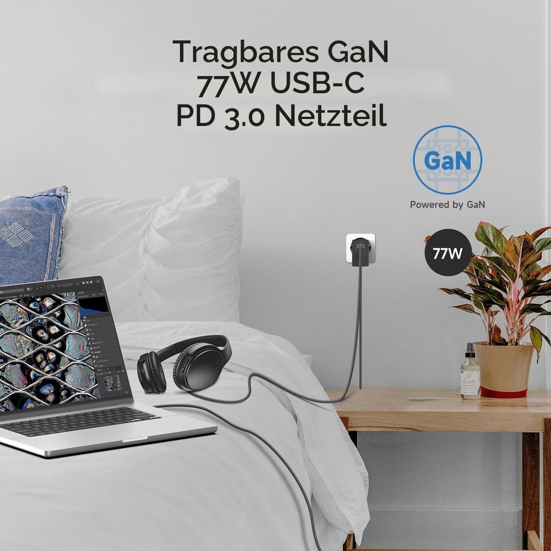 KFD USB C Ladegerät, GaN PD 65W Netzteil für DJI Neo Air 3S Mini 4K 2 SE, Avata 2 Mavic 3 Drones ADP