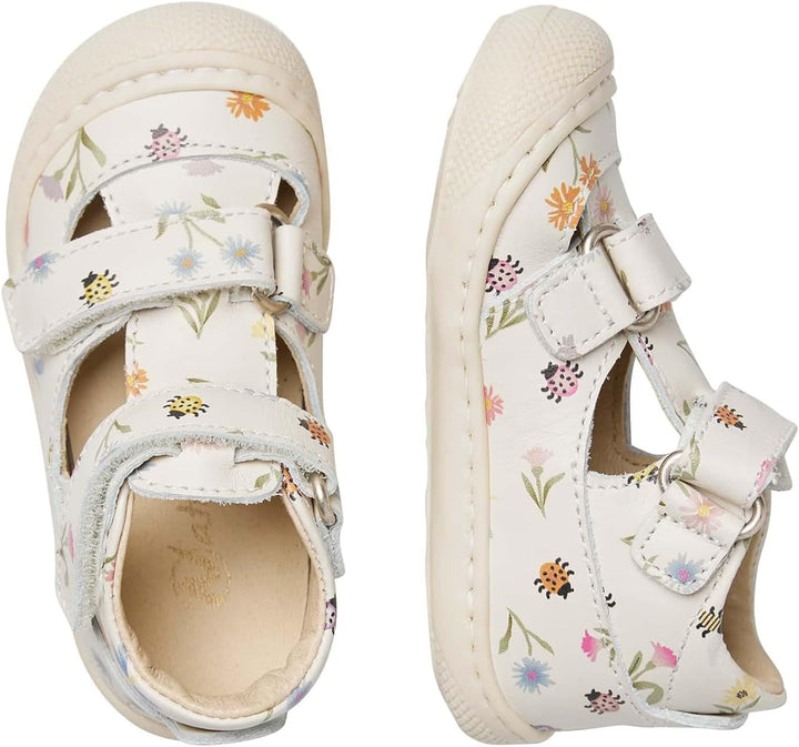 Naturino Halb geschlossene Sandalen, 17 EU Creme Wei&#xDF;