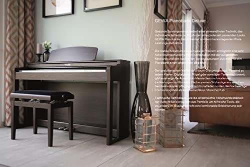 GEWA Pianobänke, Pianostuhl Deluxe schwarz hochglanz Schwarz Hochglanz Deluxe, Schwarz Hochglanz Del