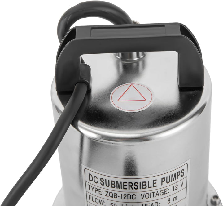 Qussse Tauchpumpe DC 12V, 160W Wasserpumpe Pumpe Schmutzwassertauchpumpe 3000rpm Tauchwasserpumpe Te