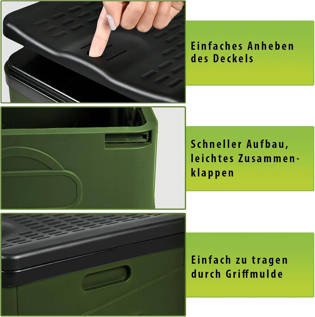 Montafox Faltbare Campingtoilette max 150 kg Mobile Toilette WC Klapptoilette Trockentoilette 12 Toi