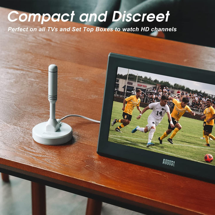 August DTA240 DVB-T/DVB-T2-Antenne - stärkere Stabantenne für digitales Fernsehen/Digital TV/DVB-T2