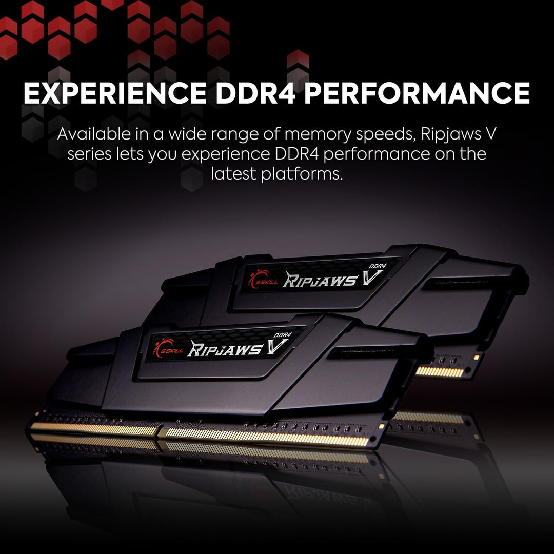 32GB G.Skill DDR4 PC4-28800 3600MHz Ripjaws V CL18 Dual Channel Kit (2x16GB) 1.35V