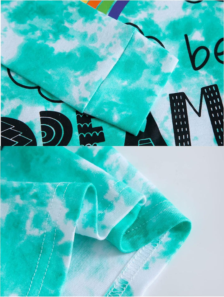 LOLPIP Mädchen Pyjamas 100% Baumwolle Schlafanzug für Kinder Schlafkleidung Langarm 4 Stück Set 1-12