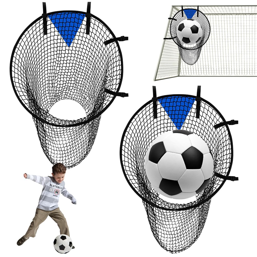 2 Stück Fussballtor Zielnetz, 58x65cm Fussball Ziel mit Rahmen, Top Fussballtorzubehör mit Rahmen, K
