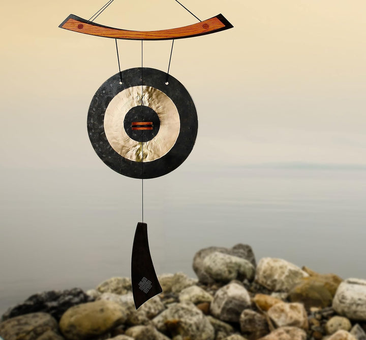 Woodstock Windspiel Healing Gong, Schwarz, 76,2/25,4 cm