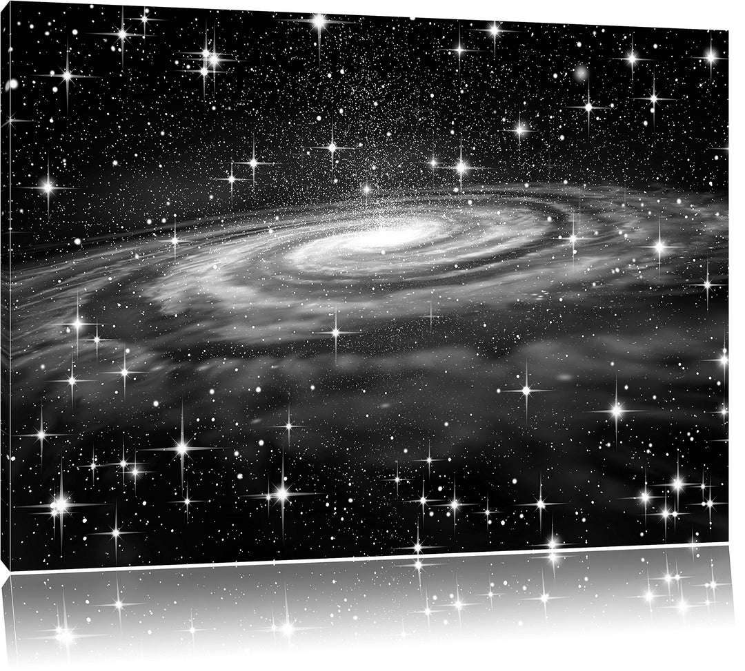 Pixxprint Spiralgalaxie im Weltall als Leinwandbild/Grösse: 100x70 / Wandbild/Kunstdruck/fertig besp