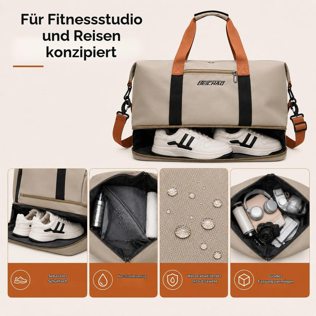 lafo Sporttasche &amp; Reisetasche für Damen und Herren, Wochenendtasche Gym Bag, wasserdichte Schwimmta