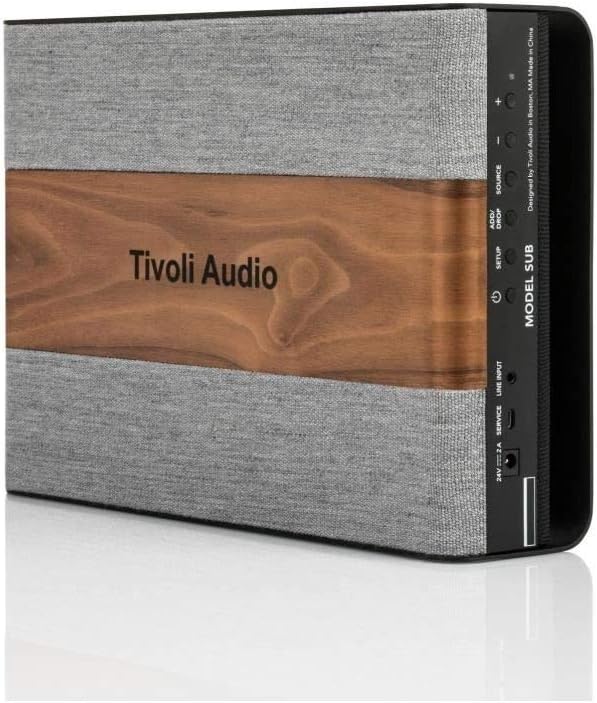Tivoli Audio 815097018094 "Art Line Model SUB WLAN Subwoofer Walnut/Grau, Walnut/Grau