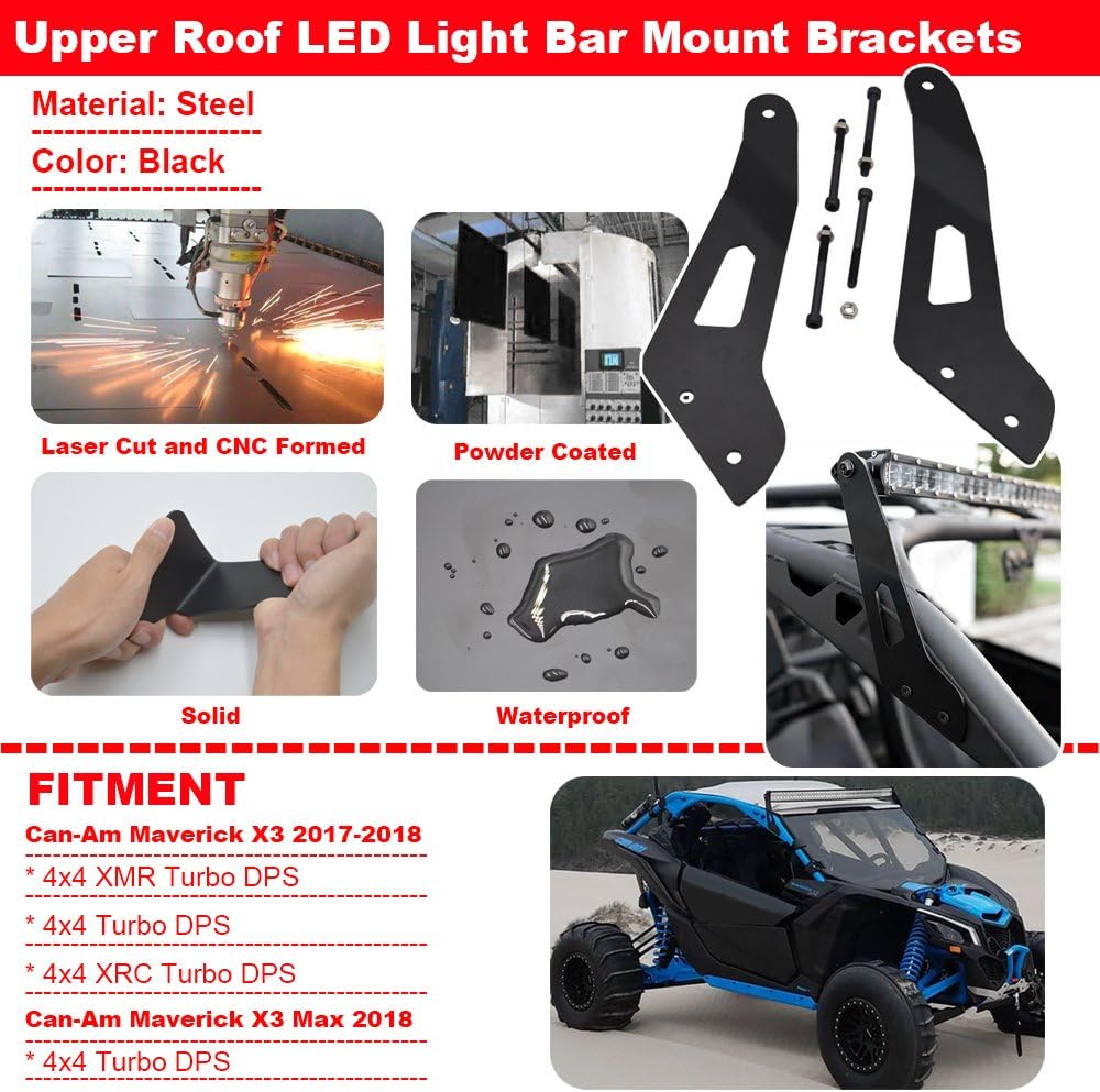 Kein Bohren Need 127 cm gerade & gebogen LED Licht Bar Dach Windschutzscheibe Halterung Kit Passt UT