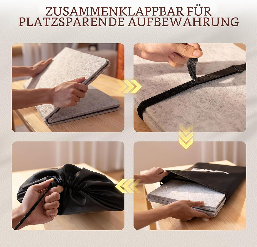Tektalk Faltbare Puzzle-Board, Filz-Puzzlematte mit Rutschfester Oberfläche und 6 farbigen Sortierbe