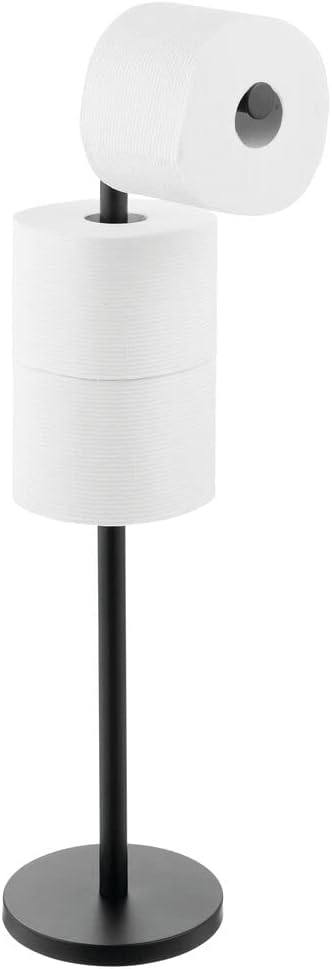 mDesign Toilettenpapierhalter frei stehend – moderner Papierrollenhalter für Badezimmer & Gäste-WC –