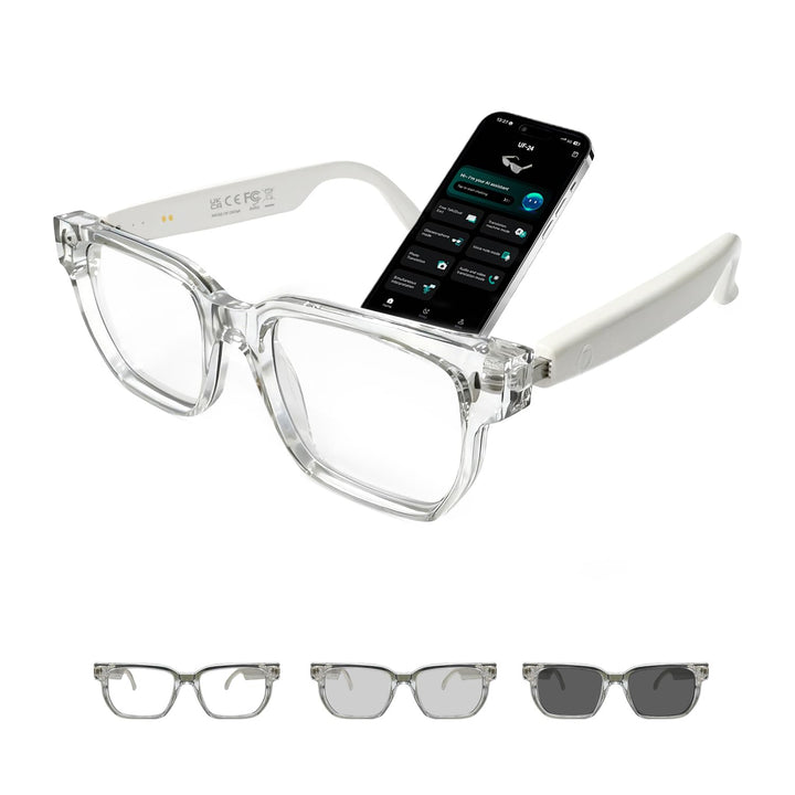 2026 AI Smart Brille Für Reisen, Meetings und Business | 160+ Sprachen, Farbwechsel-Linsen, Integrie