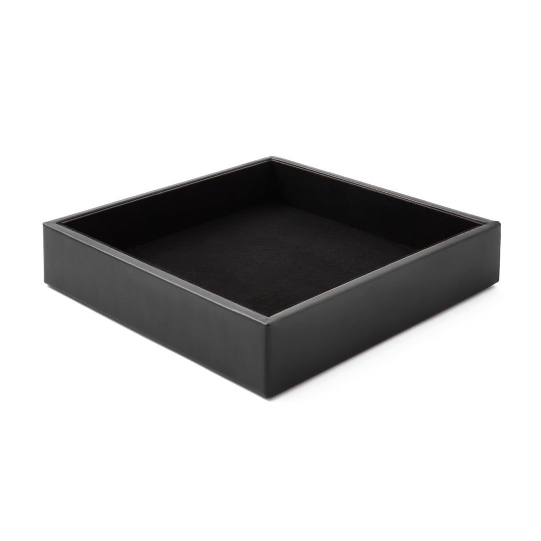 Eglooh - Minerva - Taschenleerer Leder Schwarz - Schreibtisch-Organizer mit modernem Design - Ablage