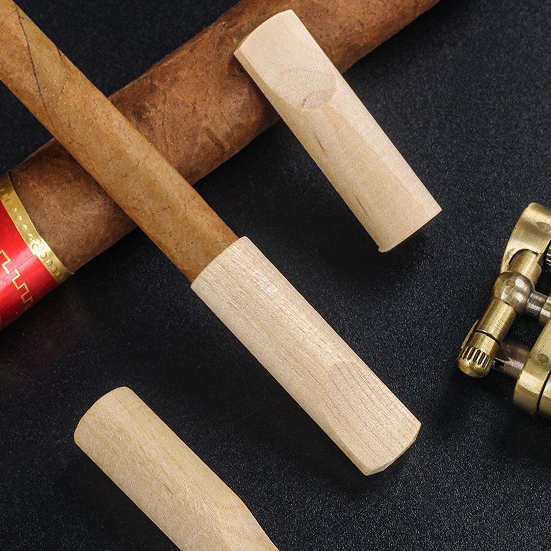 10 Set Zigarillo Mundstückhalter Holz Spitzen für Zigarillos Holz Zigarrenhalter für Männer und Frau