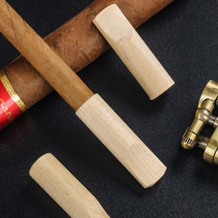 10 Set Zigarillo Mundstückhalter Holz Spitzen für Zigarillos Holz Zigarrenhalter für Männer und Frau