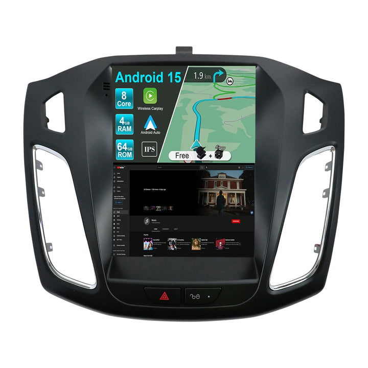 JOYX Autoradio Android 12 Passt für Ford Focus (2010-2013) - Eingebaut DSP/Carplay/Android Auto - 4G