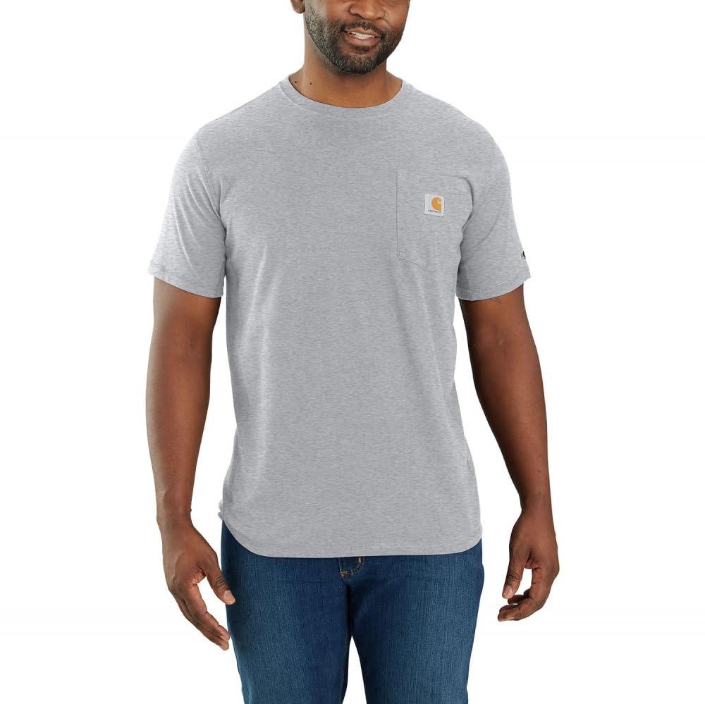 Carhartt Bekleidung Pocket T-Shirt blau S Meliert, Grau, S Meliert, Grau